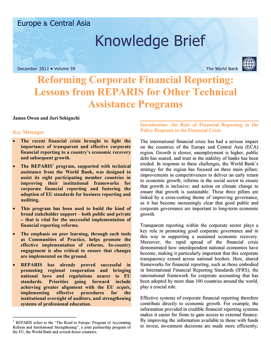 REPARIS Knowledge Brief