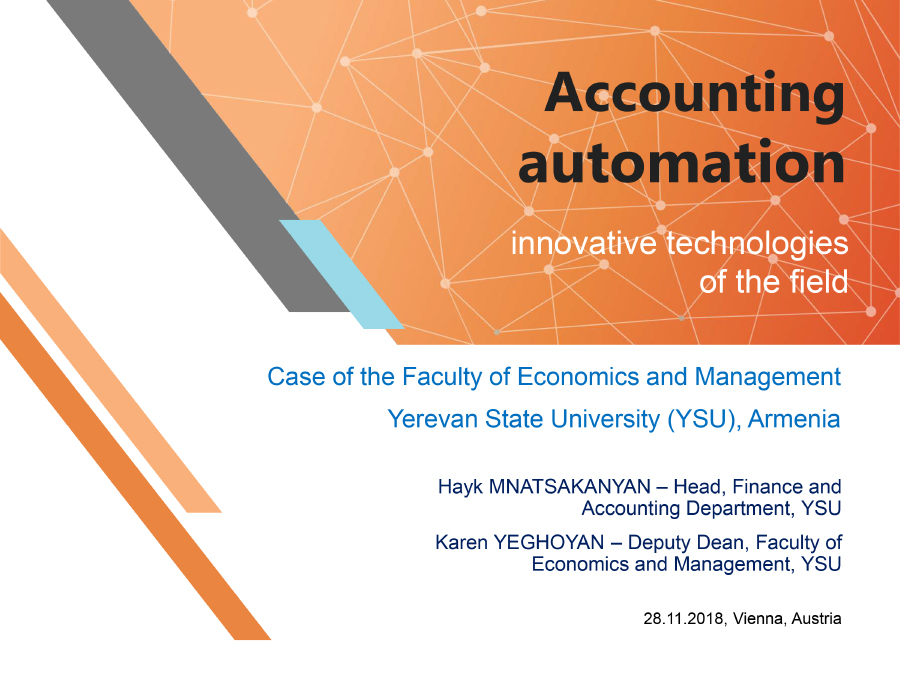 Case of the Faculty of Economics and Management, Yerevan State University (YSU), Armenia