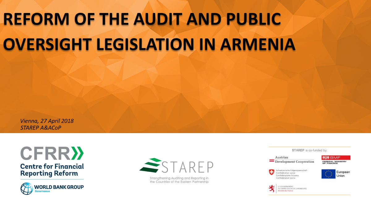Reform of the Audit and Public Oversight Legislation in Armenia