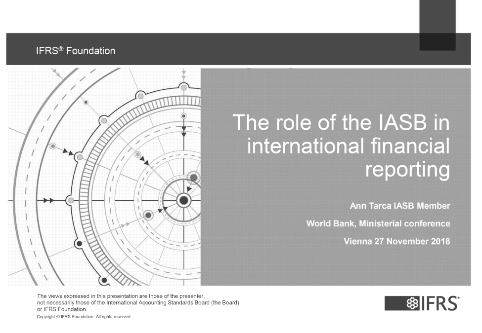 The role of the IASB in international financial reporting