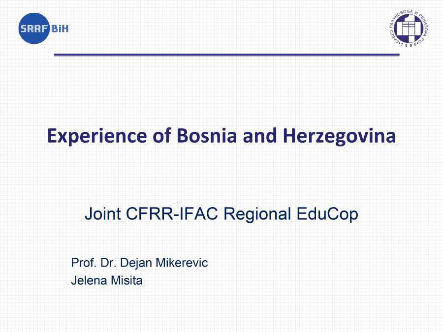 Experience of Bosnia and Herzegovina