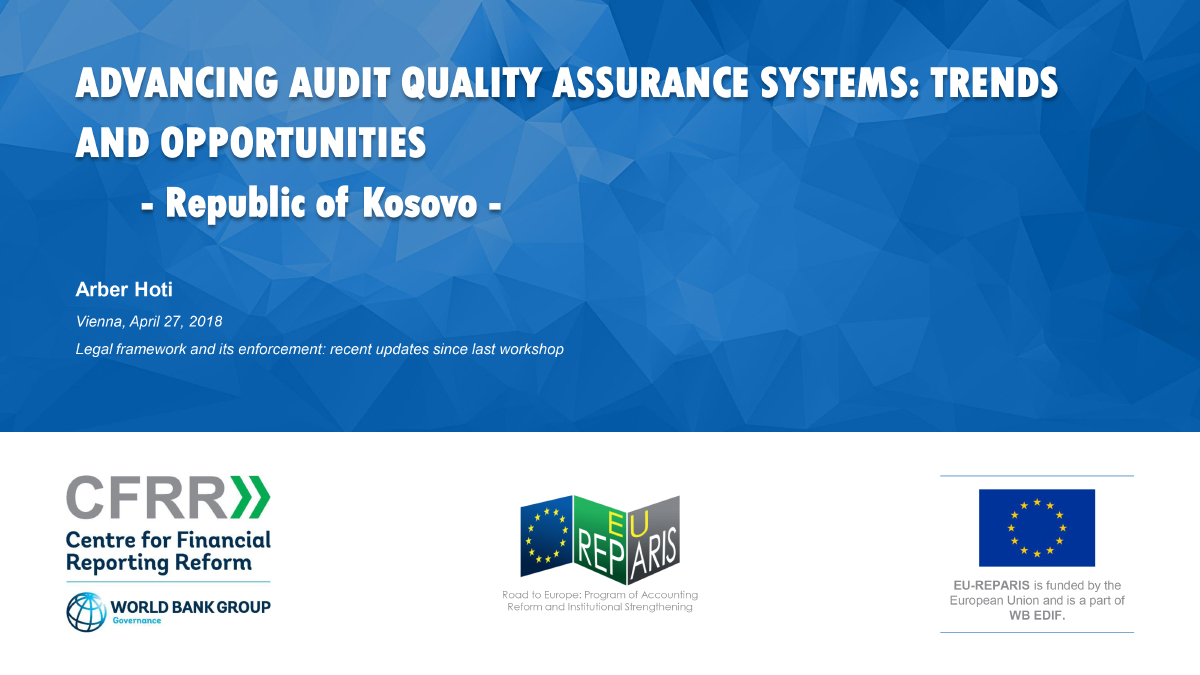 Advancing Audit Quality Assurance Systems: Trends and Opportunities - Republic of Kosovo