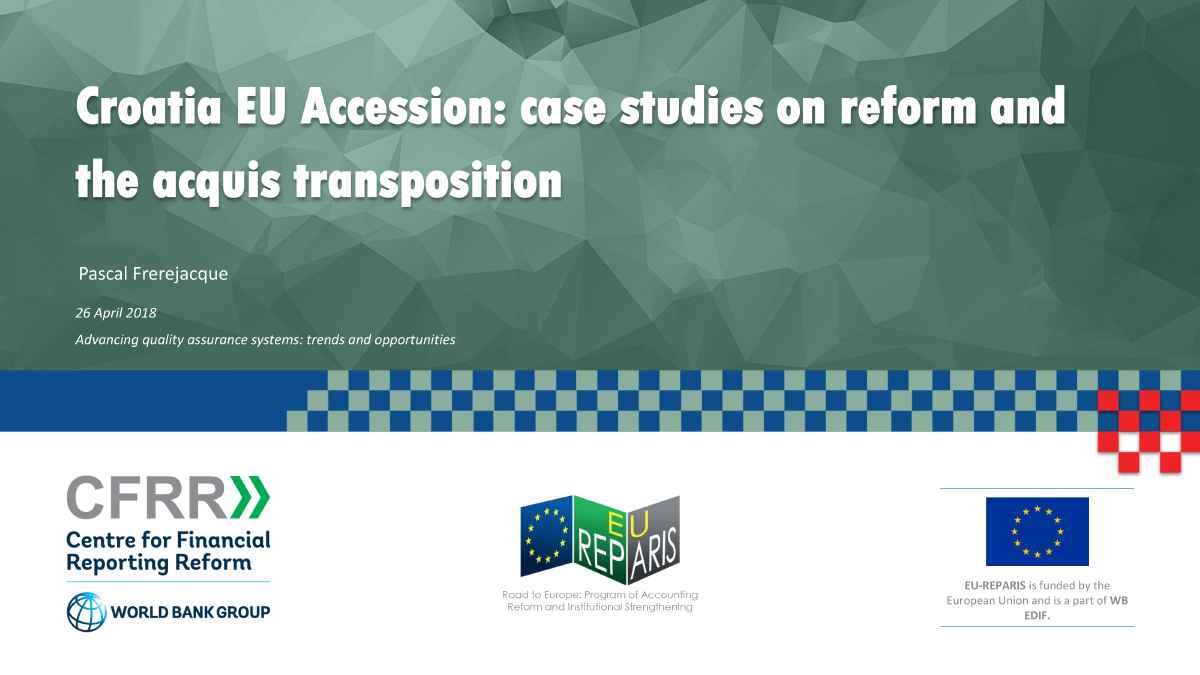 Croatia EU Accession: case studies on reform and the acquis transposition