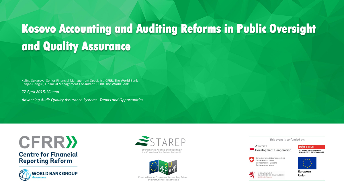 Kosovo Accounting and Auditing Reforms in Public Oversight and Quality Assurance