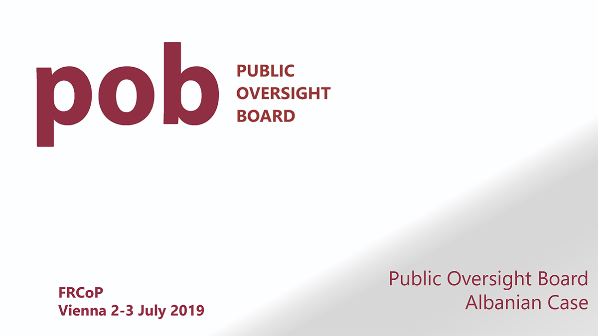 Public Oversight Board inspection (Albania case part 2)