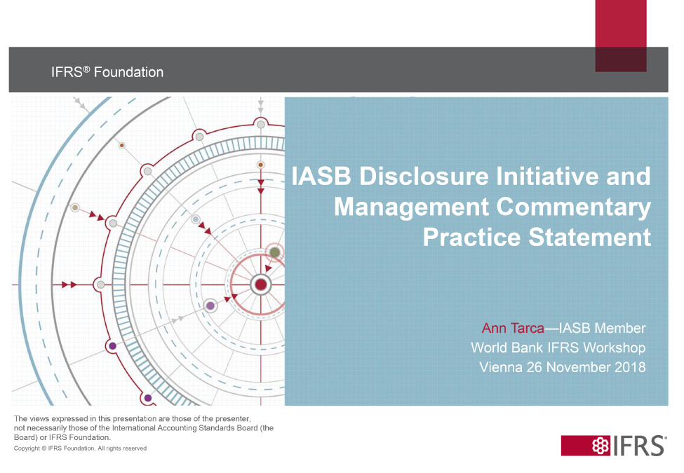 IASB Disclosure Initiative and Management Commentary Practice Statement