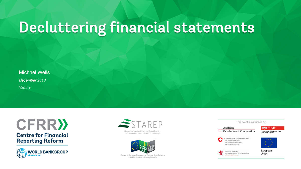 Decluttering financial statements 
