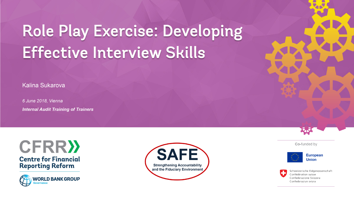 Role Play Exercise: Developing Effective Interview Skills