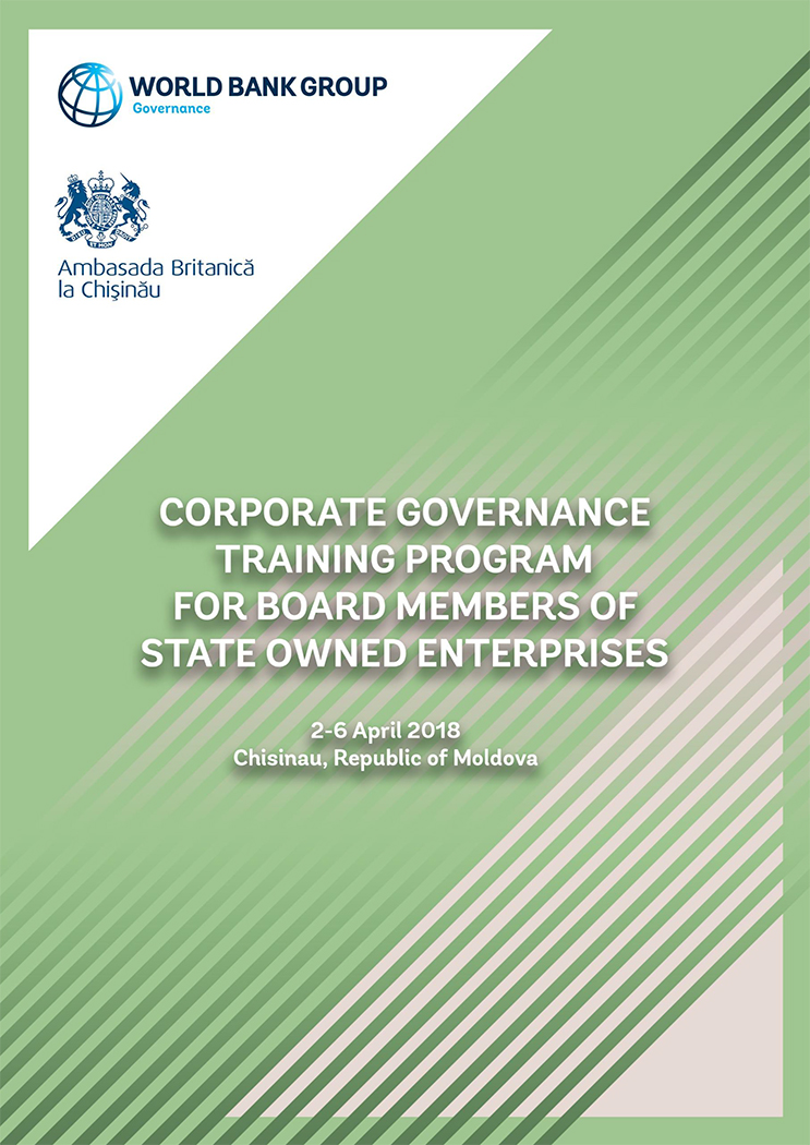 Corporate Governance Training Program for Board Members of State Owned Enterprises in Moldova Agenda