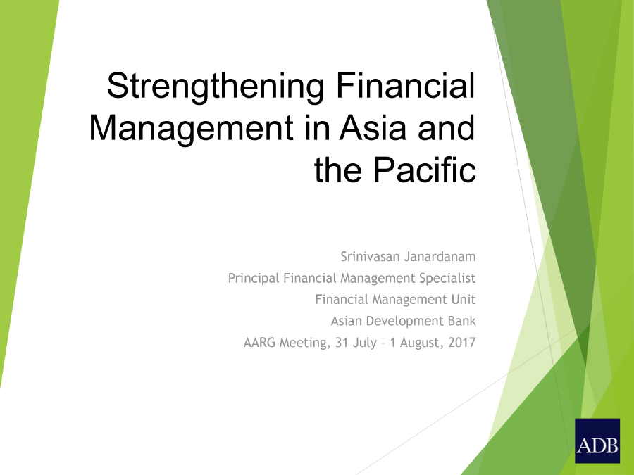 Strengthening Financial Management in Asia and the Pacific