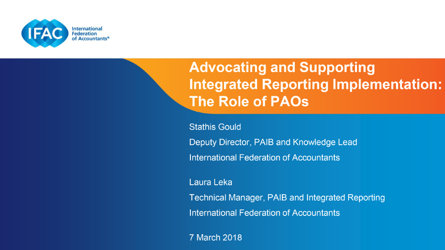 Advocating and Supporting Integrated Reporting Implementation: The Role of PAOs