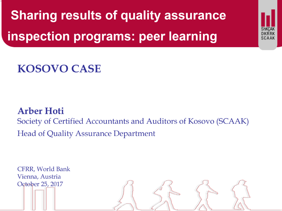 Sharing results of quality assurance inspection programs: peer learning