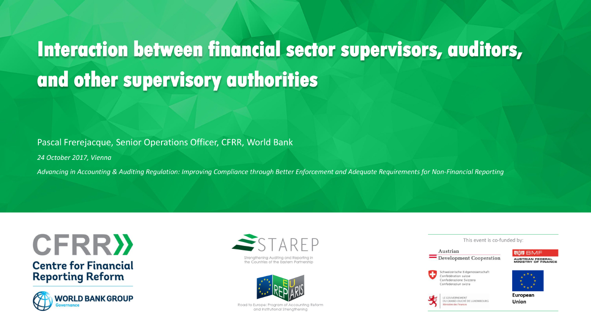 Interaction between financial sector supervisors, auditors, and other supervisory