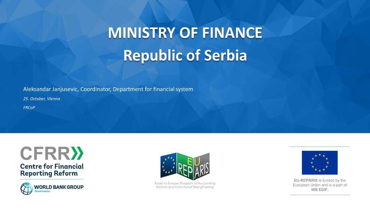 Republic of Serbia - Law on Audit: Current status and further steps 
