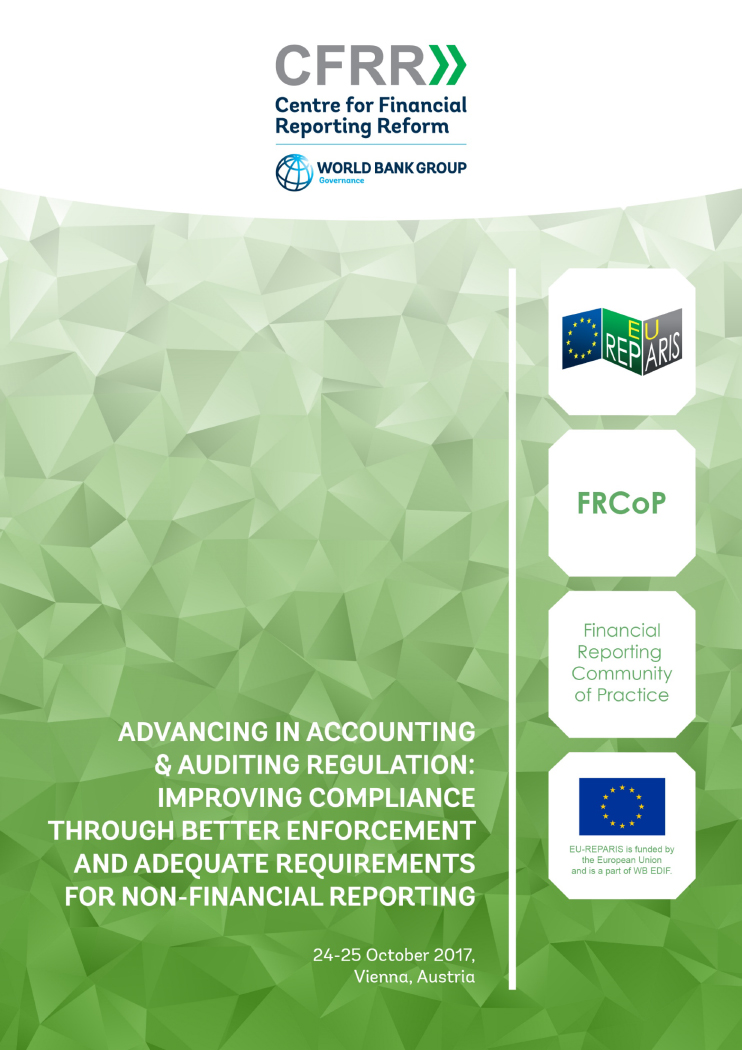 "Advancing in Accounting & Auditing Regulation: Workshop for STAREP and EU-REPARIS Countries" FRCoP Agenda
