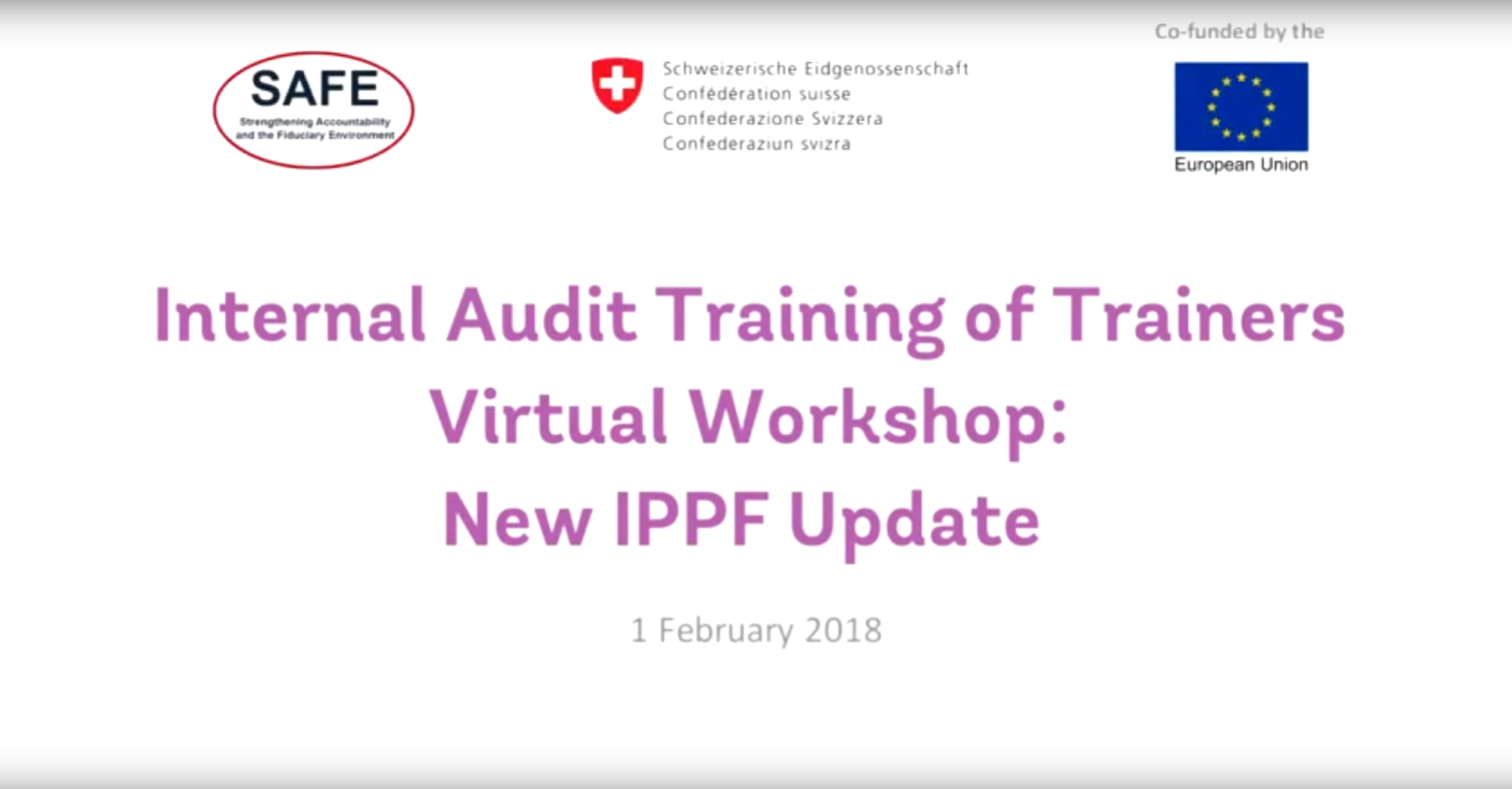 Internal Audit Training of Trainers Virtual Workshop: New IPPF Update