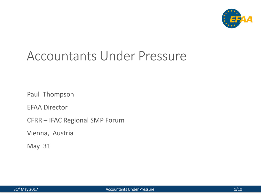 Accountants Under Pressure