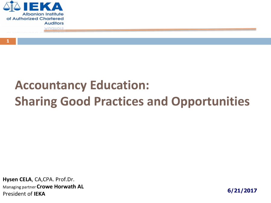 Accountancy Education: Sharing Good Practices and Opportunities