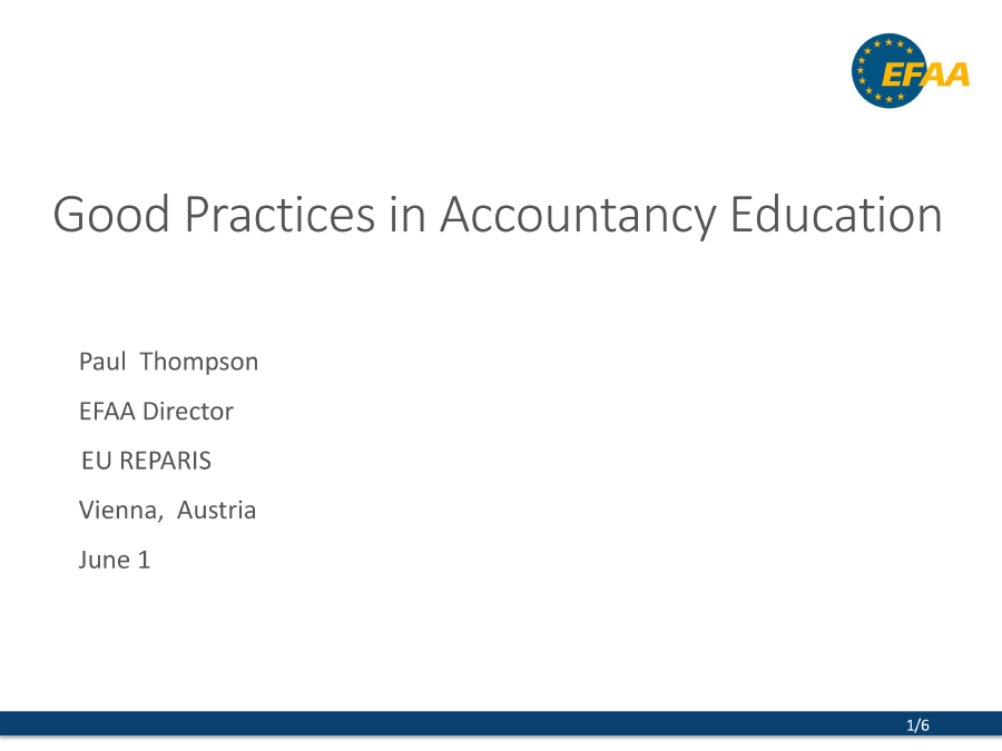 Good Practices in Accountancy Education 