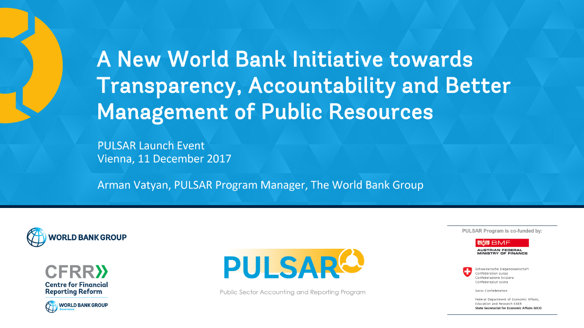 A New World Bank Initiative towards Transparency, Accountability and Better Management of Public Resources 