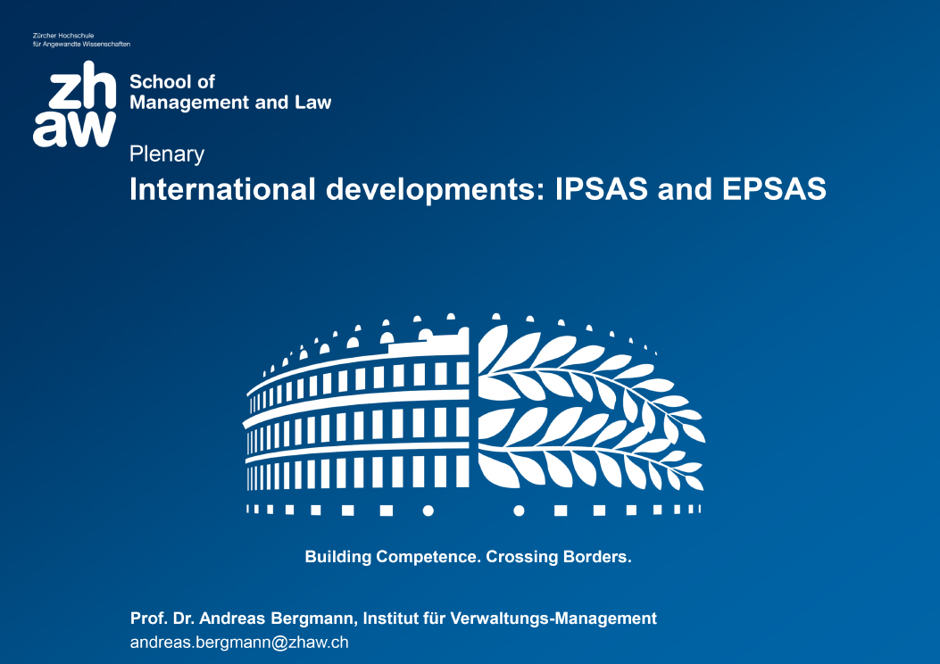 International developments: IPSAS and EPSAS 