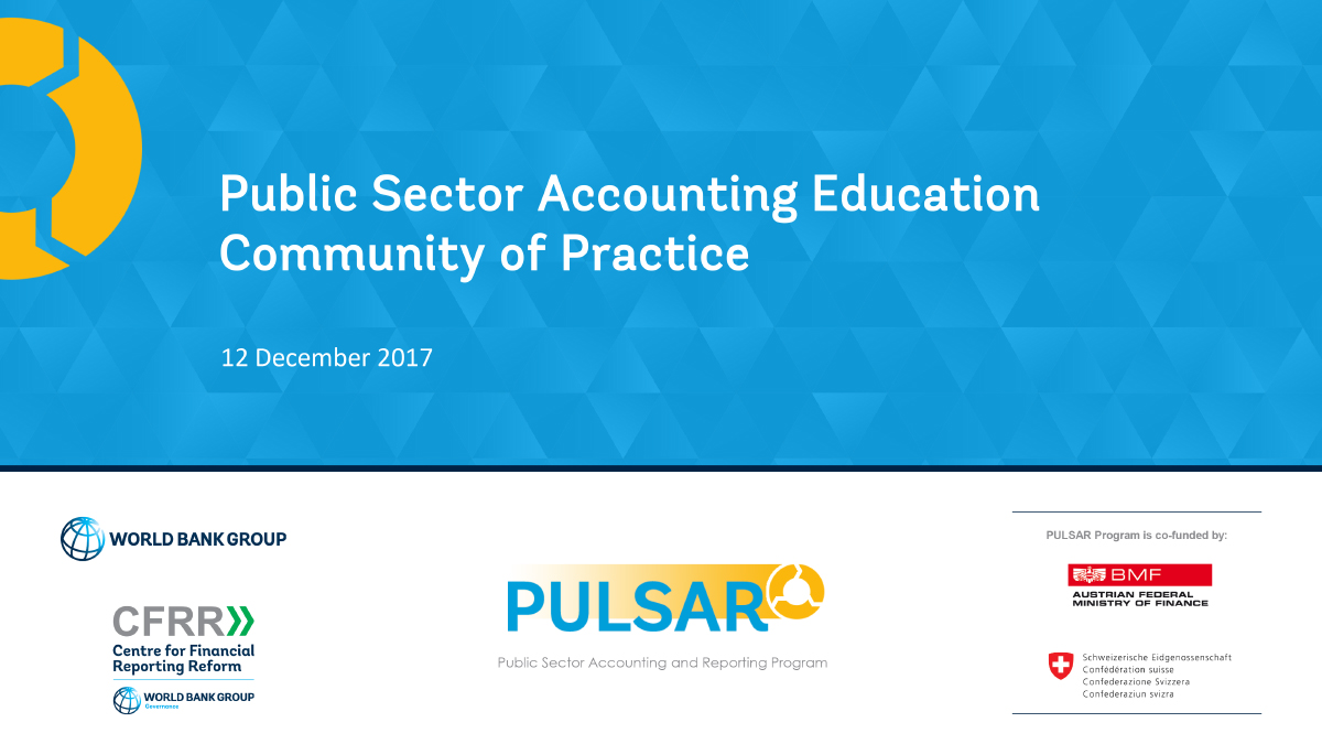 Public Sector Accounting Education Community of Practice
