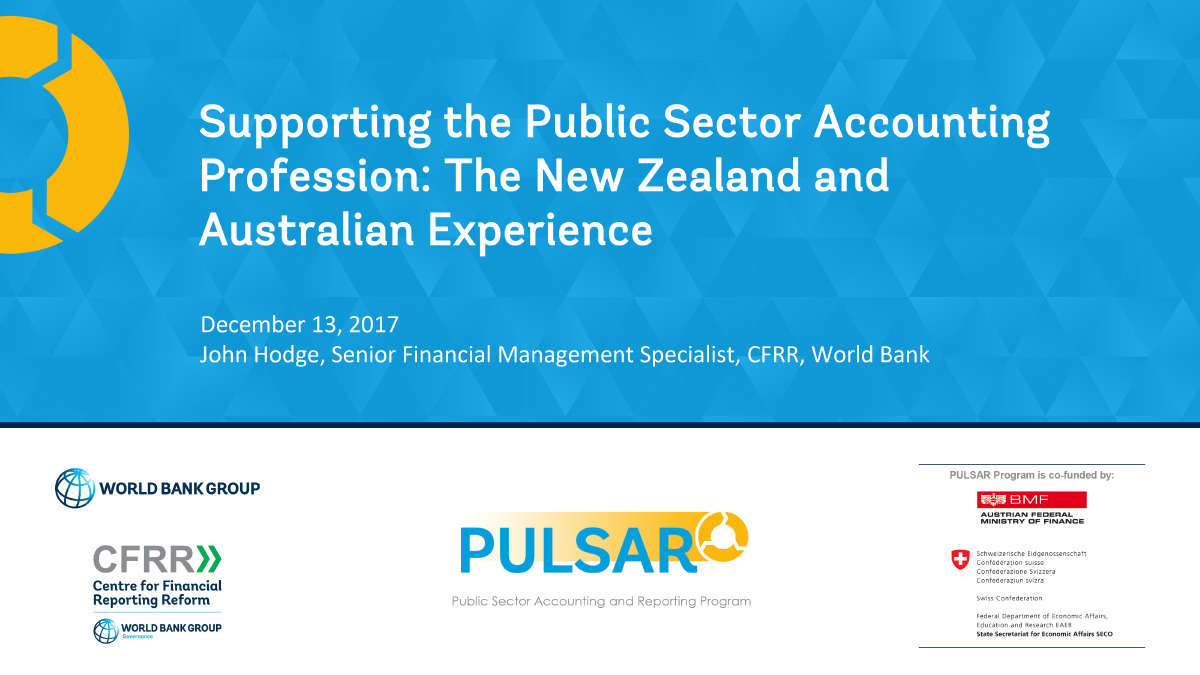 Supporting the Public Sector Accounting Profession: The New Zealand and Australian Experience