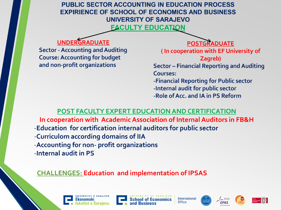 Public Sector Accounting in Education Process Experience of School of Economics and Business University of Sarajevo