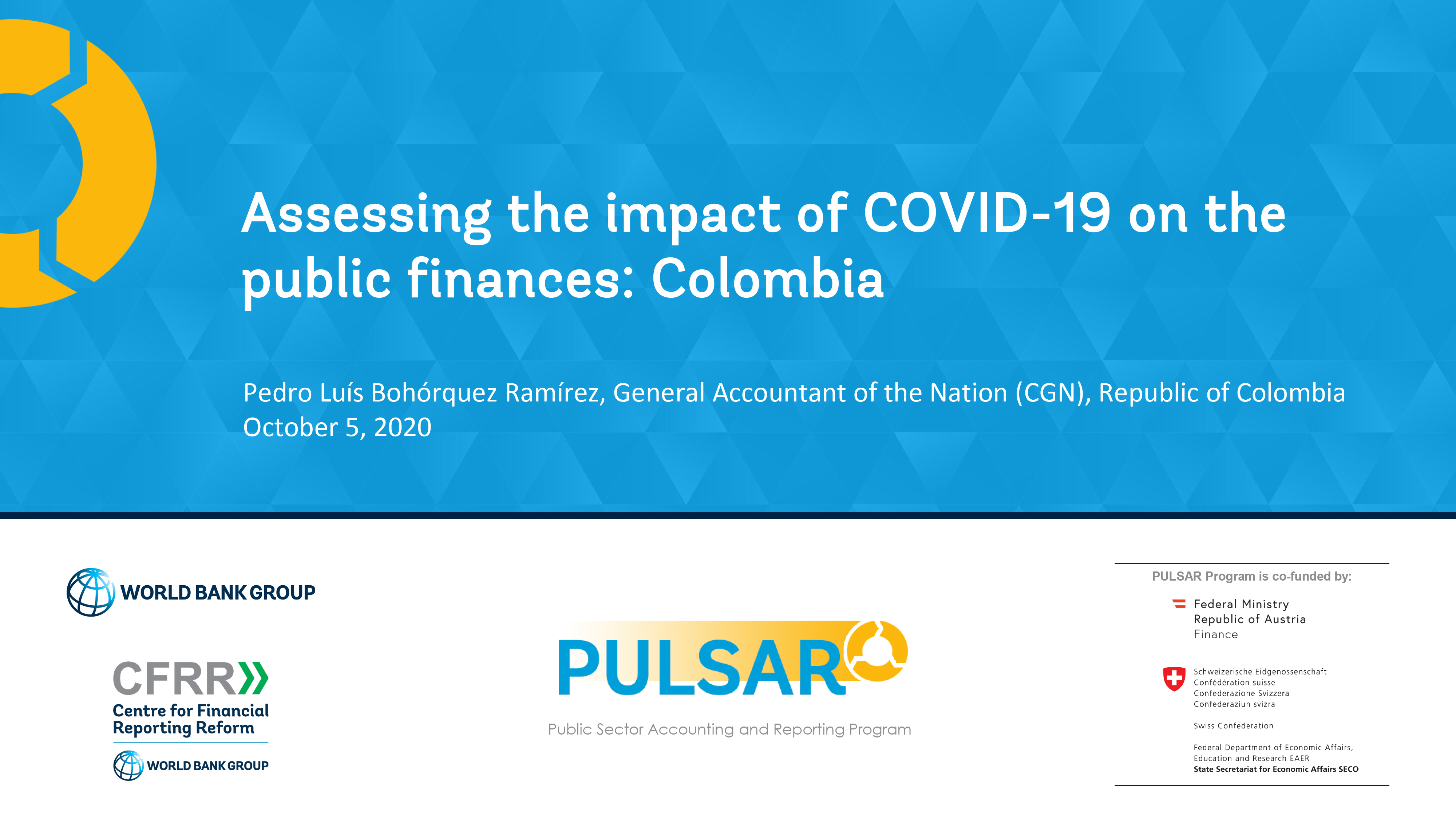 Assessing the impact of COVID-19 on the public finances: Colombia