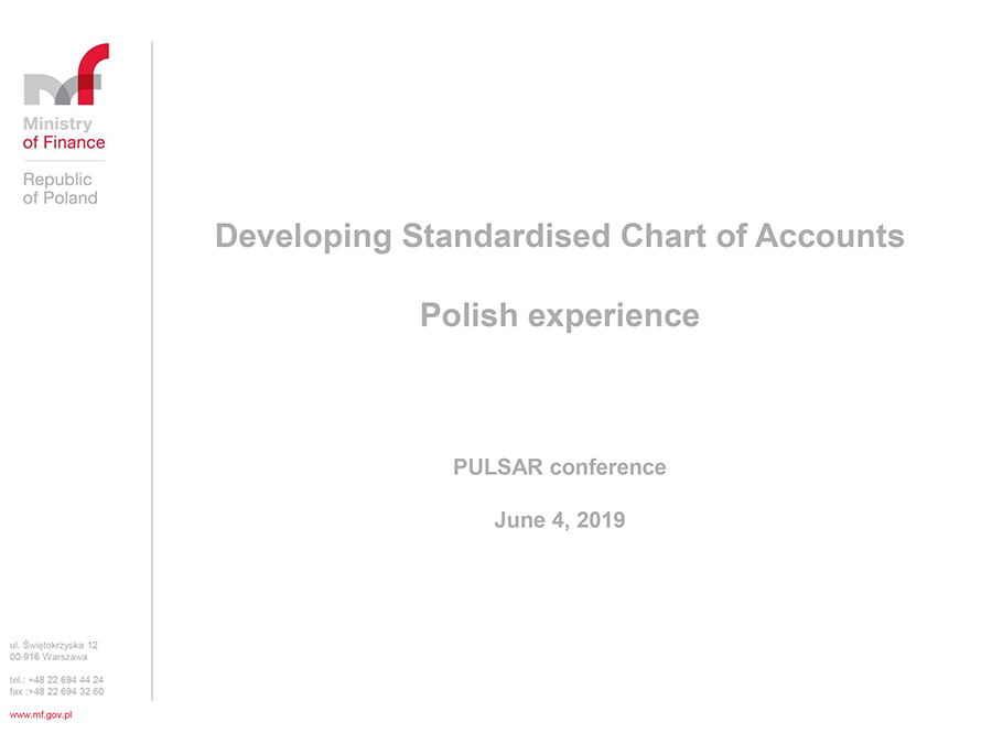 Developing Standardized Chart of Accounts: The Polish Experience