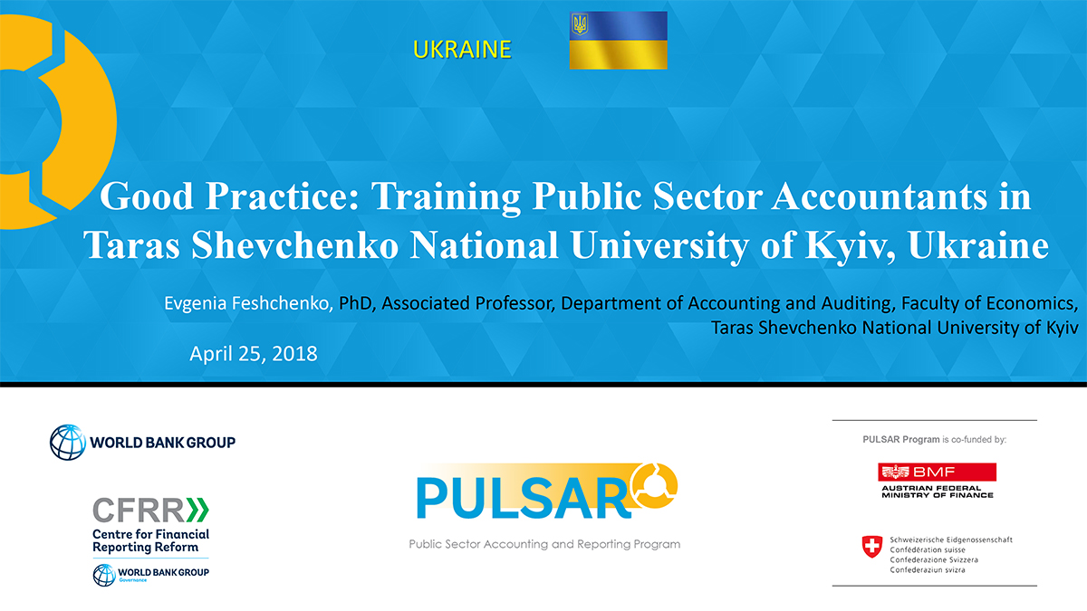 Good Practice: Training Public Sector Accountants in Taras Shevchenko National University of Kyiv, Ukraine