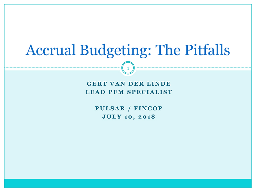 Accrual Budgeting: The Pitfalls