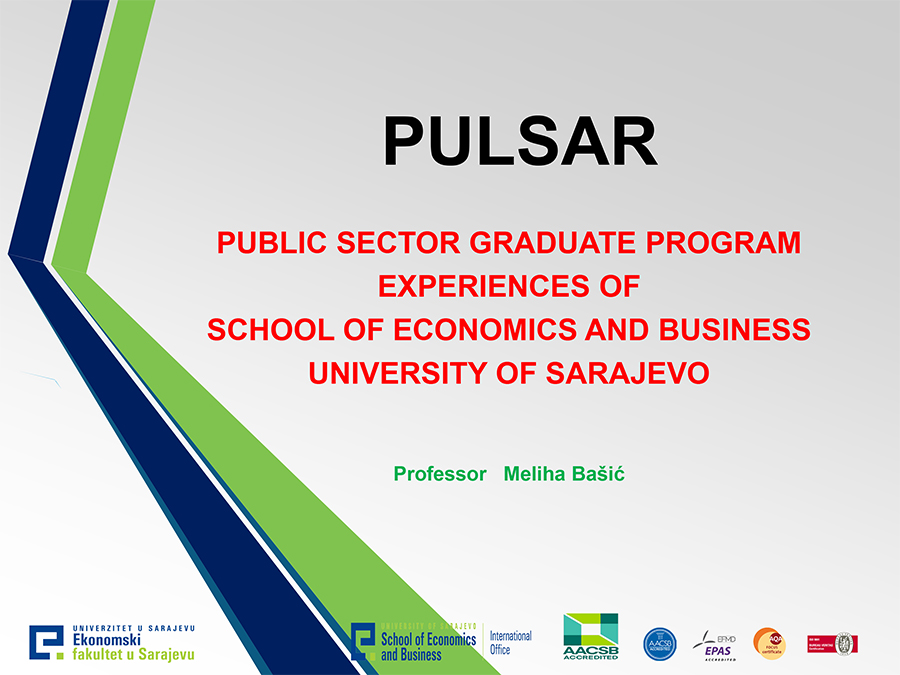 Public Sector Graduate Program: Experiences of School of Economics and Business University of Sarajevo