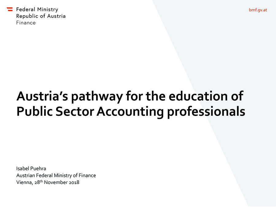 Austria’s pathway for the education of Public Sector Accounting professionals