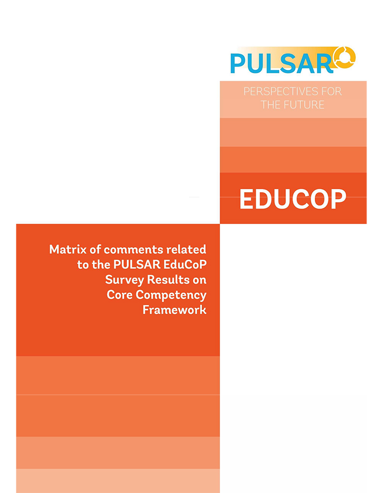 PULSAR EduCoP Survey Results on Core Competency Framework - Matrix of Comments