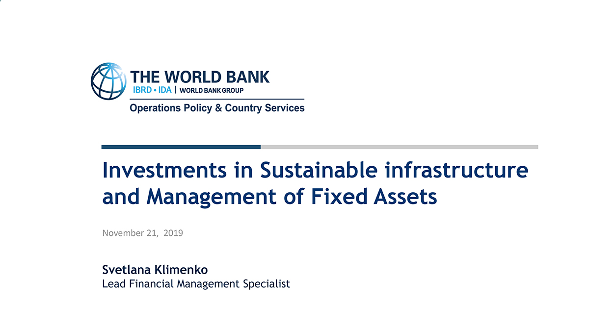 Investments in Sustainable infrastructure and Management of Fixed Assets