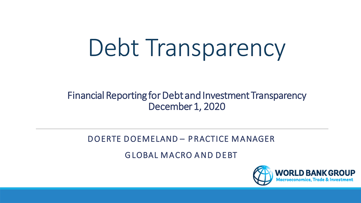 Global trends in debt transparency