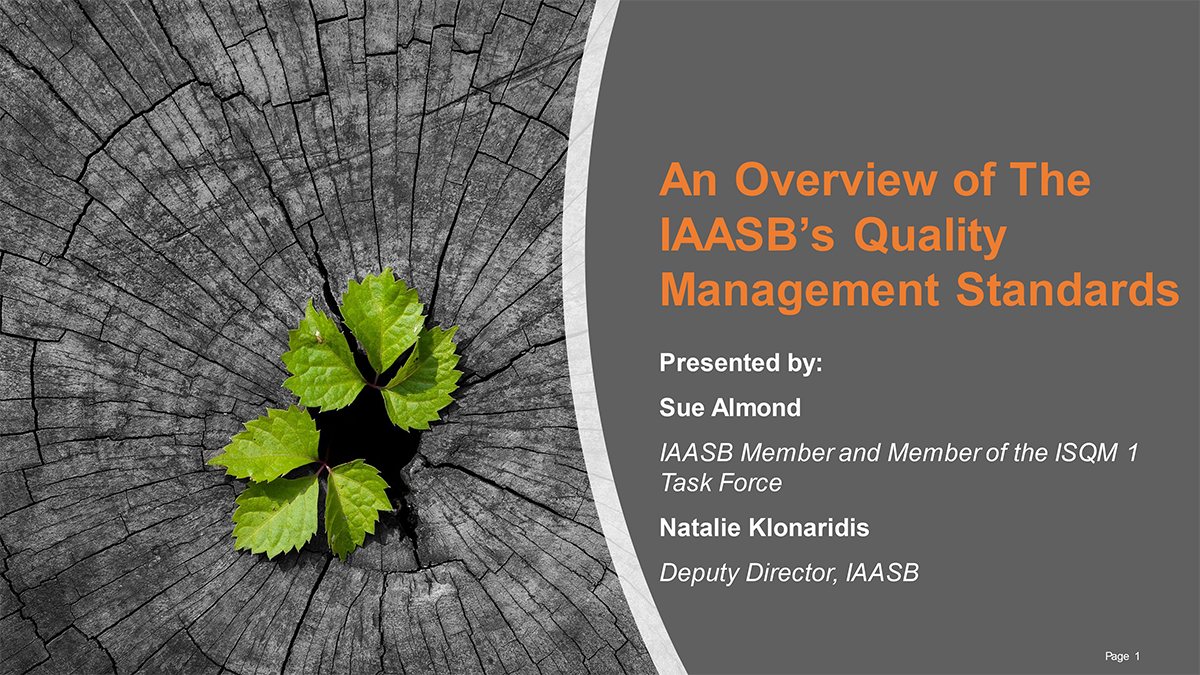 An Overview of The IAASB’s Quality Management Standards