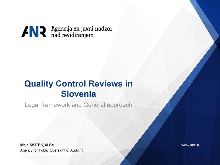 Quality Control Reviews in Slovenia (part I)