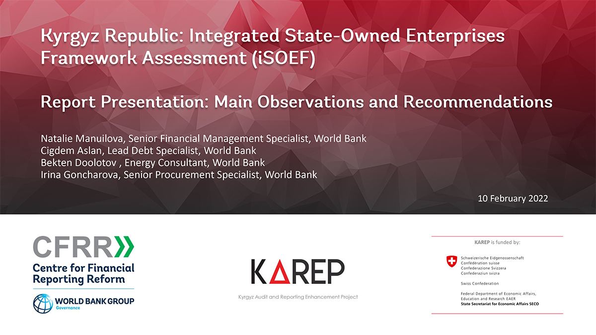 iSOEF Report Presentation: Main Observations and Recommendations