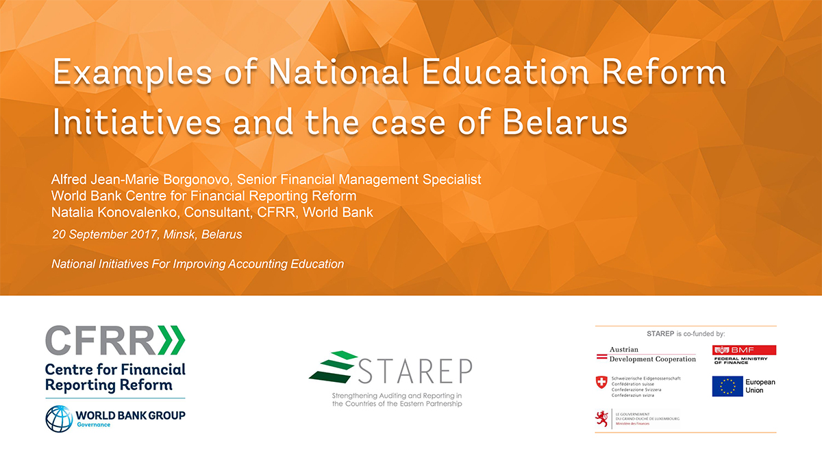 Examples of National Education Reform Initiatives and the case of Belarus