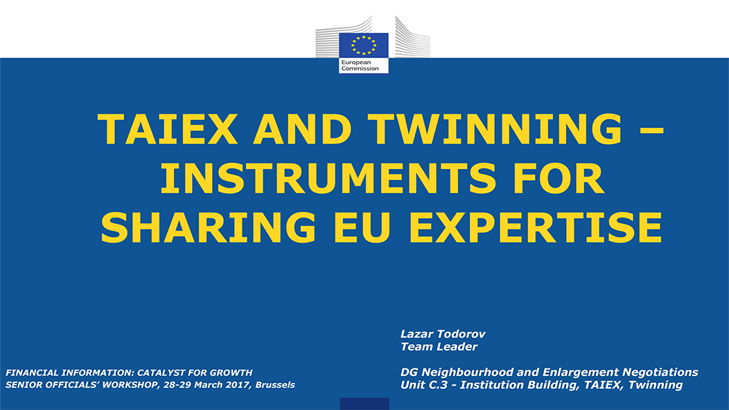 Taiex and Twinning – Instruments for Sharing EU Expertise