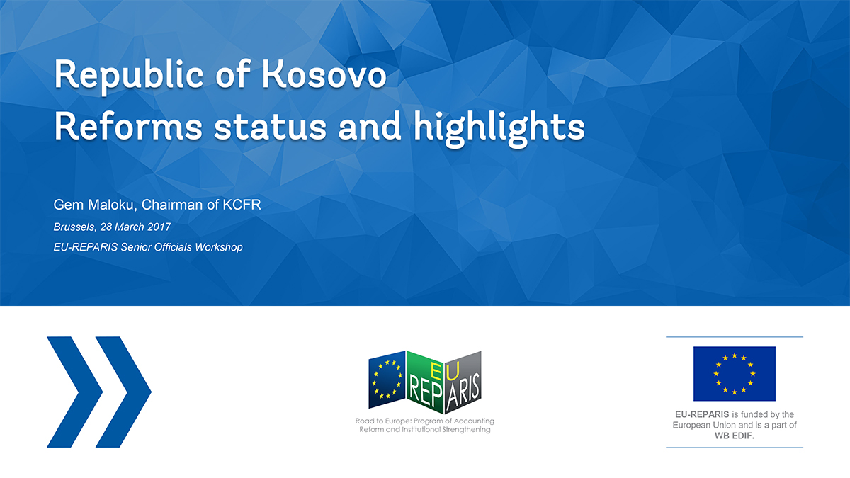 [Republic of Kosovo] Reforms status and highlights