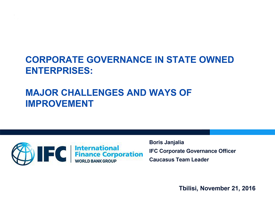 Corporate Governance in State Owned Enterprises: Major Challenges and Ways of Improvement 