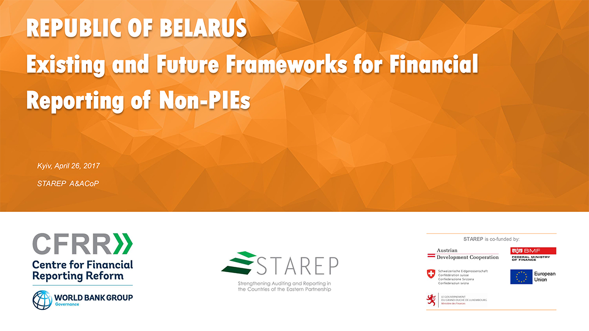 Republic of Belarus: Existing and Future Frameworks for Financial Reporting of Non-PIEs