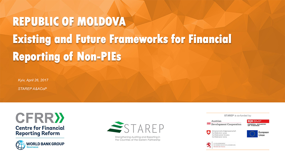 Republic of Moldova: Existing and Future Frameworks for Financial Reporting of Non-PIEs 