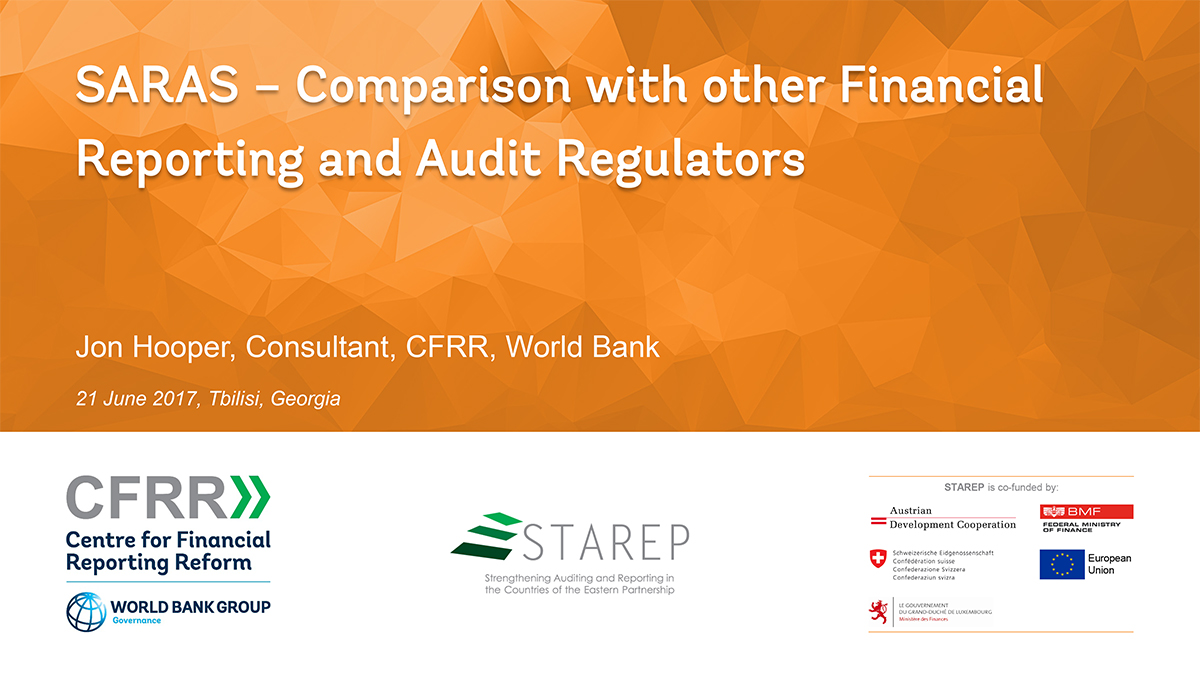 SARAS – Comparison with other Financial Reporting and Audit Regulators