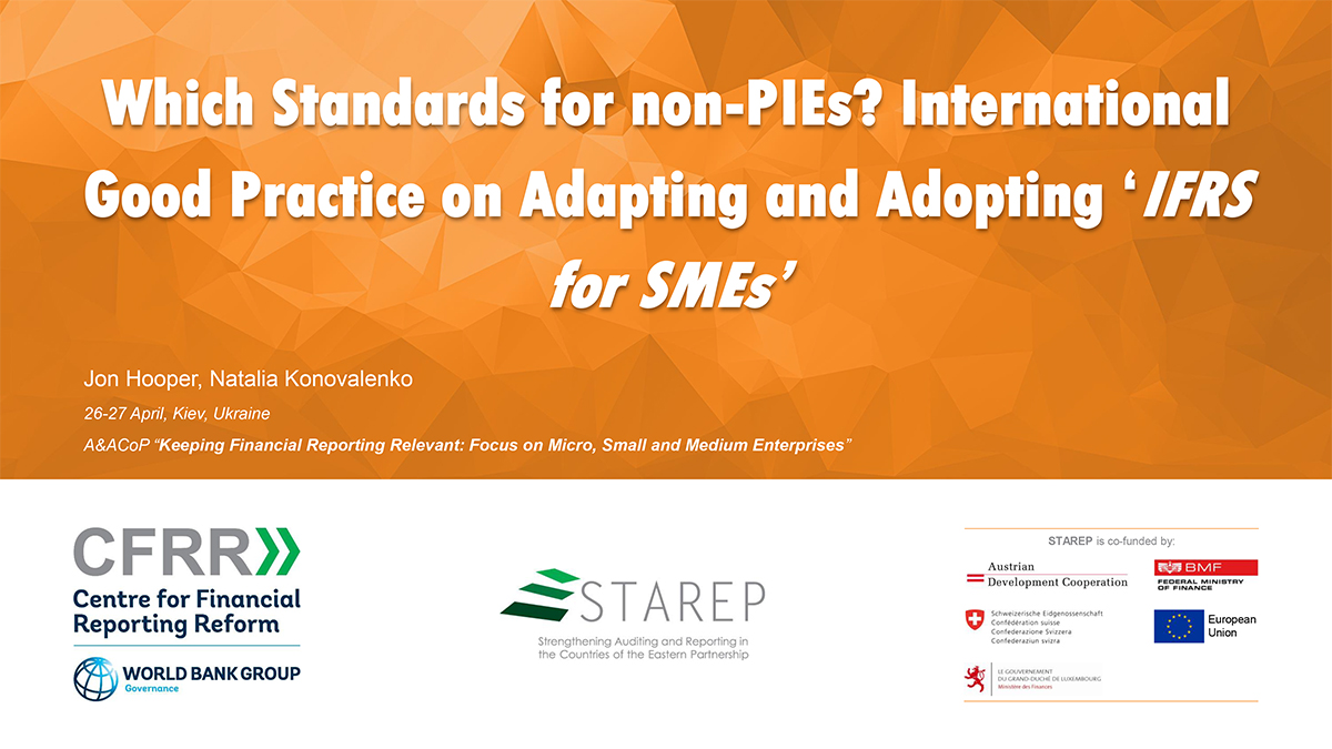 Which Standards for non-PIEs? International Good Practice on Adapting and Adopting ‘IFRS for SMEs