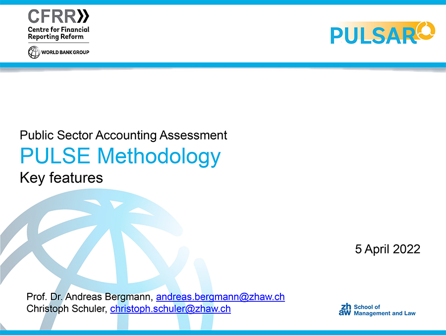 Public Sector Accounting Assessment (PULSE) Methodology: Key features