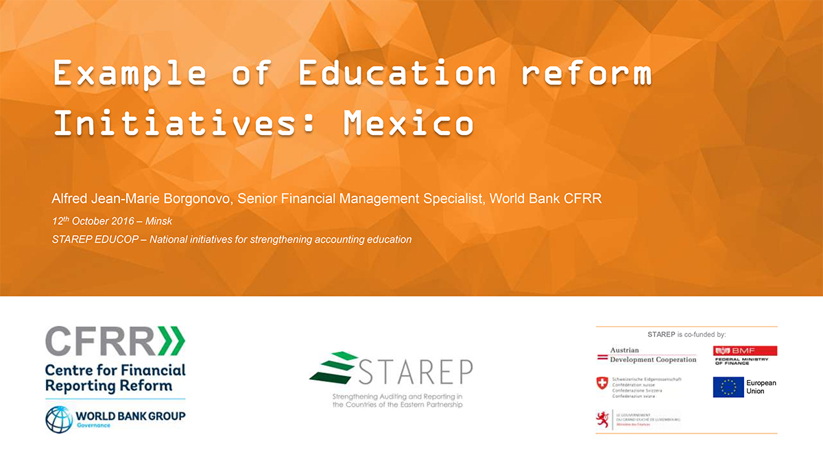 Example of Education reform Initiatives: Mexico 